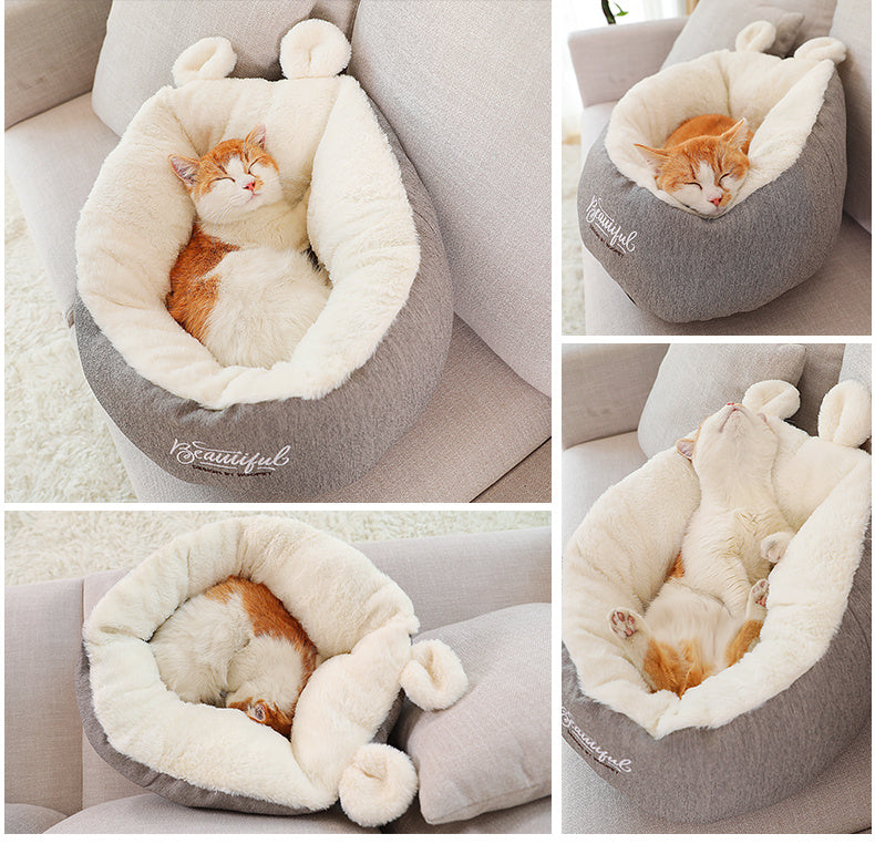 Pet Dog Bed Warming Soft Sleeping