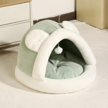 Self-Warming Tent Cave Bed For Cats Small Dogs