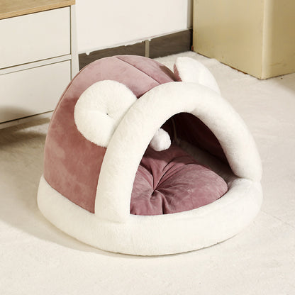 Self-Warming Tent Cave Bed For Cats Small Dogs
