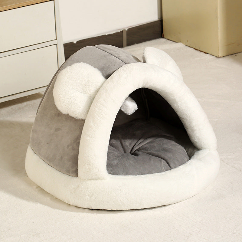 Self-Warming Tent Cave Bed For Cats Small Dogs